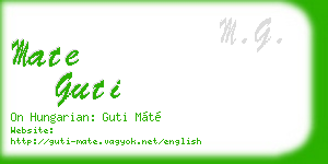 mate guti business card