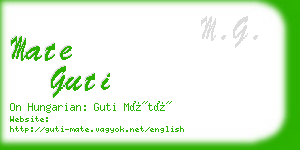 mate guti business card